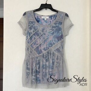 Meadow Rue Blue & Purple Sheer Blouse – Size 8